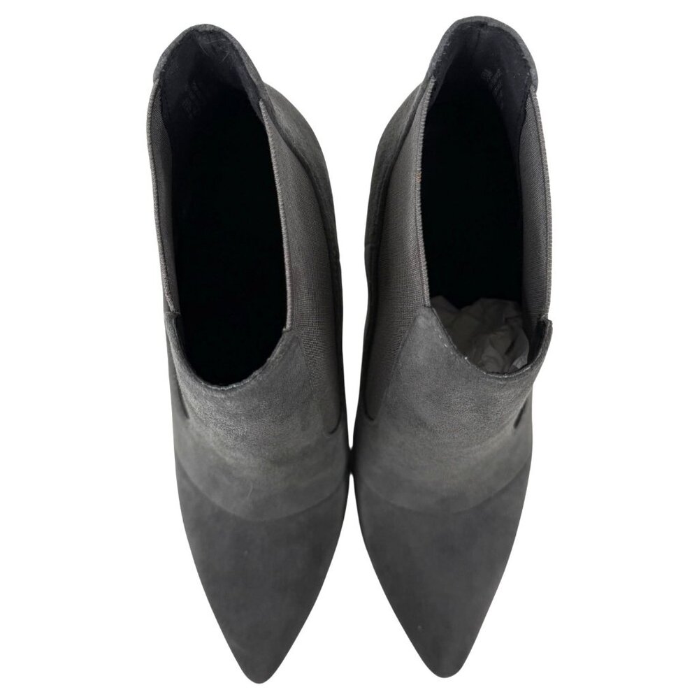Women H By Halston Regina Gray Pull On Stiletto Heel Ankle Bootie Size 5.5 Suede - Picture 13 of 13